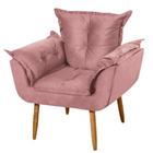 Poltrona Opala Platinum Decor Suede Rose