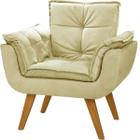 Poltrona opala suede bege - A Z Decor