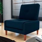 Poltrona para Descanso Mael Suede Azul - Mais de Casa