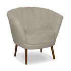 Poltrona Pétala Flor Decorativa Suede