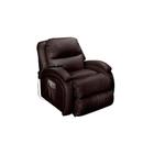 Poltrona Reclinável c/Massagem p/ Sala Divino Urbany Zero Wall Motorizada Vibro Giro, Balanço Courano Marrom - Probel