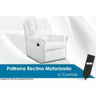 Poltrona Reclinável Motorizada p/ Sala Vermont Classic Zero Wall Giro e Balanço Courano Branco - Probel