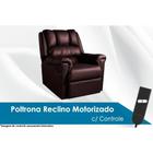 Poltrona Reclinável Motorizada p/ Sala Vermont Classic Zero Wall Giro e Balanço Courano Marrom - Probel