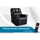 Poltrona Reclinável Motorizada p/ Sala Vermont Classic Zero Wall Giro e Balanço Courano Preto - Probel