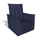 Poltrona Reclinável Papai Idoso Cilios Ibiza Suede Azul Marinho - INCASA DECOR