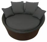 Poltrona redonda, sofá, chaise, orbit - 1m50cm em fibra sintética - Decorações, jardins, varandas e coberturas - Tecido Impermeável para áreas externa