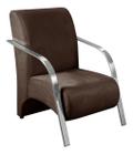 Poltrona Sevilha Cadeira Braço Alumínio Decoração Sala Recepção