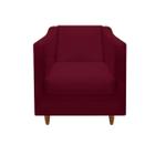 Poltrona Tila Decorativa Escritório Suede Marsala - Maitê Moda Casa