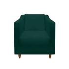 Poltrona Tila Decorativa Sala Suede Verde Militar - Maitê Moda Casa