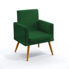 Poltrona Vega Com Rodapé Suede Verde Aradecor