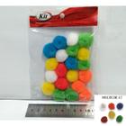 Pompom 25mm multicor/degrade - Pacote com 20 unidades