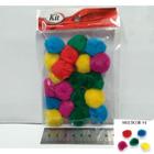 Pompom 25mm multicor/degrade - Pacote com 20 unidades