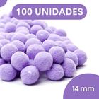 Pompom Lilás - 14Mm Pacote Com 100 Unidades - Nybc