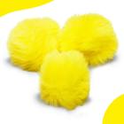 Pompom Pelúcia Amarelo Gema 50mm - Com 50 Unidades - BRX