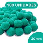 Pompom Verde Médio - 20Mm Pacote Com 100 Unidades - Nybc