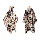 Poncho de Chuva Impermeável com Capuz - Estampa Camuflada