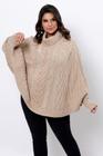 Poncho de Tricot - Bege