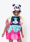 Poncho Panda Donut Atoalhado Menina Infantil Puket