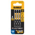 Ponta de Bits Philips Ph2 57Mm 3 Flextorq Dwaf2ph2ir3 Dewalt