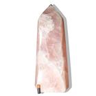 Ponta Quartzo Rosa Lapidada Pedra Natural 15Kg 44cm Tipo A