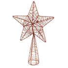 Ponteira De Árvore De Natal Estrela Bronze 30X20X6Cm Glitter