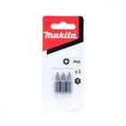 Ponteira Makita Bits Phillips Ph2 X 25Mm Curta Com 3 Pecas B-23466