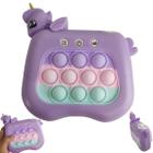 Pop It Interativo Unicornio Mini Game 4 Modos Som Luzes Sensorial Portatil Anti Estresse Relaxante Jogo Criança