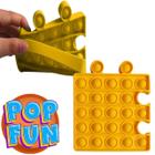 Pop It Quadrado Encaixavel Amarelo - Yes Toys - Pop Fun