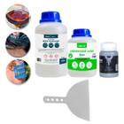 Porcelanato Liquido Resina Epóxi Kit 750g + Pigmento Cinza