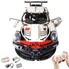 Porsche 911 Gt3 Branco Blocos De Montar 1580pcs C/ Controle Remoto