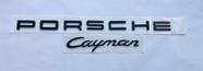 Porsche Emblema Kit Porsche + Cayman Preto Brilhante