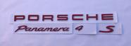 Porsche Emblema Kit Porsche + Panamera + 4 + S vermelho