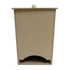 Porta Absorvente com Tampa de Mdf Madeira Crua - Tamanho: 16,5 X 11 X 10 Cm