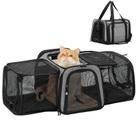 Porta-animais de estimação Petsfit cinza expansível para cães e gatos de até 7 kg