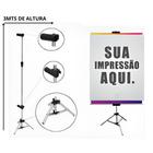 Porta Banner Fixo 3Mts Tripé Articulado Em Aluminio E Garras - Shope Brasil