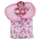 Porta Bebê Saco De Dormir Menina Quentinha Charmosa - Bebê Feliz