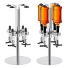 Porta Bebidas Dispenser Dosador Giratório 4 Garrafas Inox - Holtter Home Design