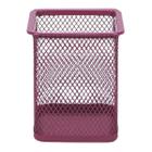 Porta caneta 505 no formato quadrado em metal cor pink - tn - TN Office