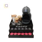 Porta Cápsulas Comoda Café Dolce Gusto Bandeja 2 Gavetas Mdf Cor Tabaco