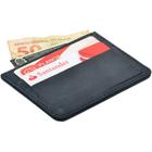 Porta Cartões de Crédito Compacto Carteira Masculina em Couro Preto