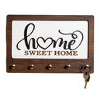Porta Chave De Parede Decorativo Home Sweet Home Mdf Luxo