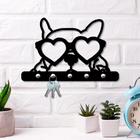 Porta Chaves de Parede em MDF Bulldog com Óculos - PS Decor