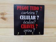 Porta Chaves De Parede Mdf Adesivado Decorativo (pegou Tudo