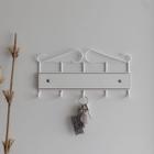 Porta Chaves Decorativo Barroco Branco - Metaltru