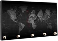 Porta Chaves Mapa Mundo Países Continentes Salas Organizador Chaveiro Decorar