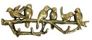 Porta Chaves Pássaros Bronze Decoração Passarinhos Lindos