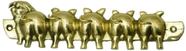 Porta Chaves Porquinhos Em Bronze Decoração 5 Ganchos Lindos
