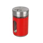 Porta Condimento Vidro Inox Vermelho 80 Ml 48V - Dolce Home