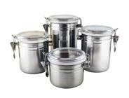 Porta condimentos Canister 4un em Aço Inox - Ck753 - Clink