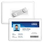 Porta-crachás magnético Staples 2797800 Clear, pacote com 25